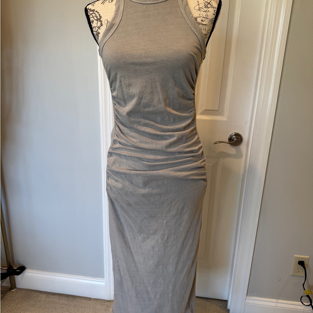 James Perse Ruched Cutaway Tank Dress